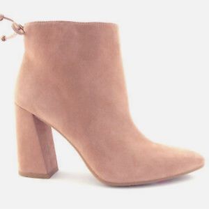 Stuart Weitzman Grandiose Blush Pink Ankle Boots. Unworn. Block heels. 8.5